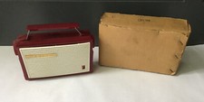 RADIO PORTATILE VINTAGE AMICO RCA rosso/marrone in scatola ottime condizioni POSSIBILE NOS