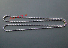 1pz collana 70cm catena a pallini sfere 3.2mm acciaio inox colore platino bijoux