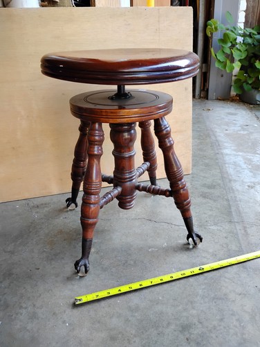 Antico sgabello organo - sgabello,