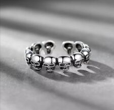 Anello teschio regolabile metalli misti / skull ring adjustable various metals