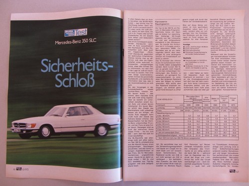Mercedes benz 350 slc 200 - 350, da