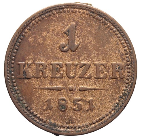 Austria 1 kreuzer 1851 - kreuzer,