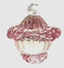 PENDENTE IN VETRO DI MURANO, COLORE ROSA, FATTO A MANO, H 50 mm,  PER LAMPADARI