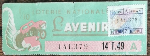 Billet loterie nationale - loterie,