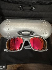 Oakley x Satisfy Giacca Dritta "Grigio" Lente Rossa Gialla Rara Nuova