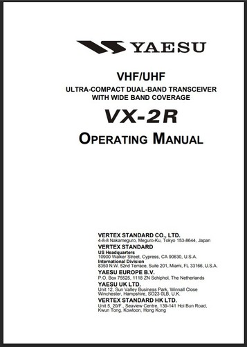 Yaesu manuale di - manuale,