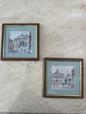 Roma San Pietro - Stampa Fausto Battelli Roma Basilica di San Pietro cornice finto legno