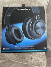 Brookstone NovaTouch Wireless Bluetooth Headphones in Black - NEVER USED IN BOX 