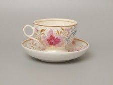 ANTICA RARA PREZIOSA TAZZA IMPERO PORCELLANA VECCHIO PARIGI '800 DIPINTA A MANO