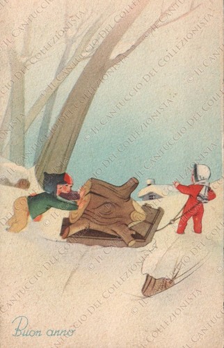 Buon anno bambini sulla neve - buon,