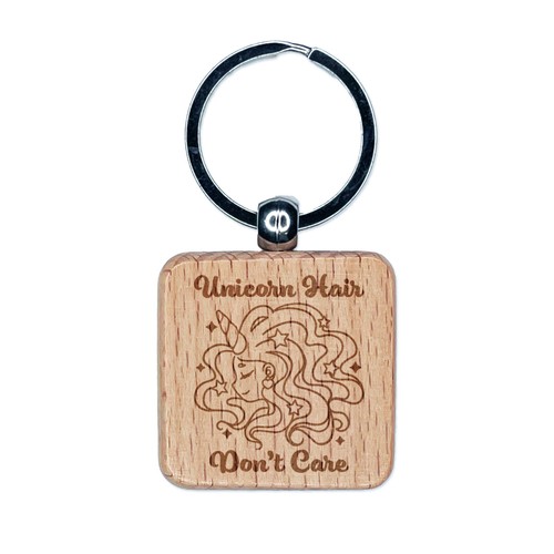 Portachiavi quadrato legno - portachiavi,