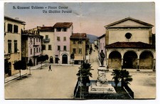 1931 S. Giovanni Valdarno Piazza Cavour Via Ubaldino Peruzzi FP COL VG ANIM.