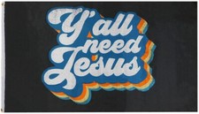 3X5 Y'all Need Jesus Black
