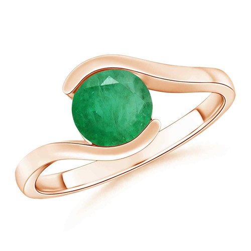 Angara anello solitario semi - anello,