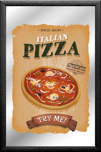 Specchio parete per pizza - specchio,
