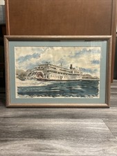 Stampa acquerello steamboat - stampa,