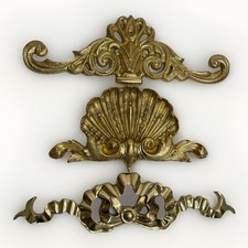 Targhe frontoni architettonici da parete vintage stile neoclassico ottone dorato invecchiato