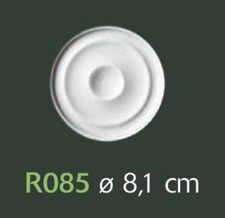 Rosone in gesso bianco per