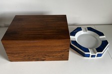 RARO SET LOTTO DAVIDOFF HUMIDOR E POSACENERE PER SIGARO VINTAGE COLLEZIONE