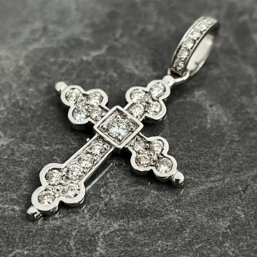 Ciondolo croce diamante 16ct - croce,
