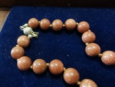 collana avventurina dorada susta argento diametro cm 1,1