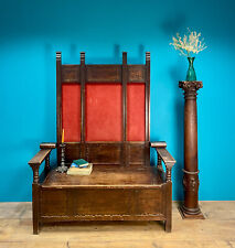 CASSAPANCA GOTICA CON SCHIENALE CHIESA ORATORIO LIBRI PANCA INIZI 900 STUDIO