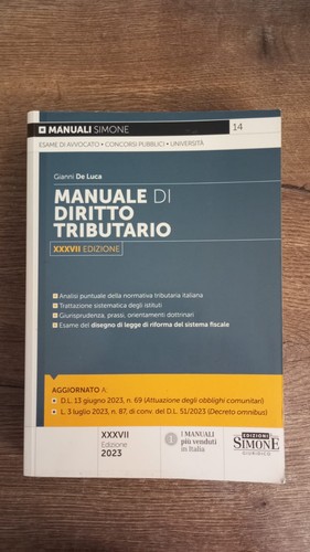 Manuale diritto tributario - diritto,