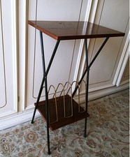 Tavolino Vintage Portariviste Svedese Scandinavo OTTONE Legno Servomuto