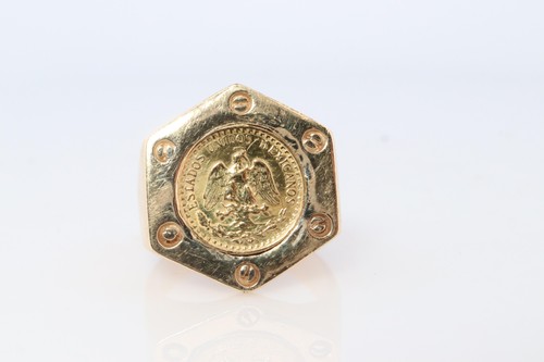 Anello con sigillo - oro, 14