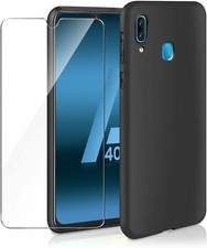 ✅COVER CUSTODIA NERA per SAMSUNG GALAXY A10 A20e A40 A50 A70 + VETRO TEMPERATO✅ 
