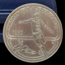 Moneta 100 fiorini ungheresi FDC commemorativa mondiali di calcio 1982 Garanzia.