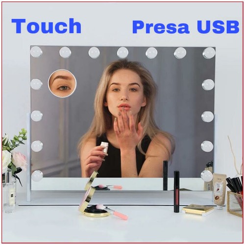 Specchio led touch per trucco