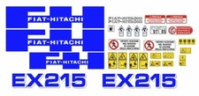 Fiat-Hitachi EX 215 - W decalcomanie adesive, kit Completo