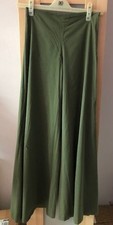 Splendidi pantaloni di design Paola Frani Palazzo, verde oliva, taglia 8/36, ex cond