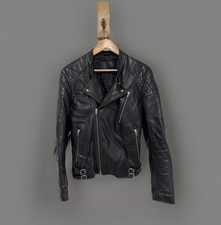 Giacca bomber biker Alexander McQueen nero diamante pelle venata trapuntata 48