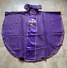 Pianeta in Tessuto Bi Viola Con Croce, Pesce E Pani completa di stola