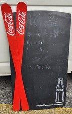 Rara insegna Coca Cola Sci Targa Tabella Vintage Lavagna