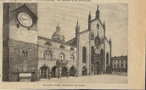 Stampa antica como - stampa, duomo