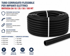 Tubo corrugato flessibile nero - tubo,