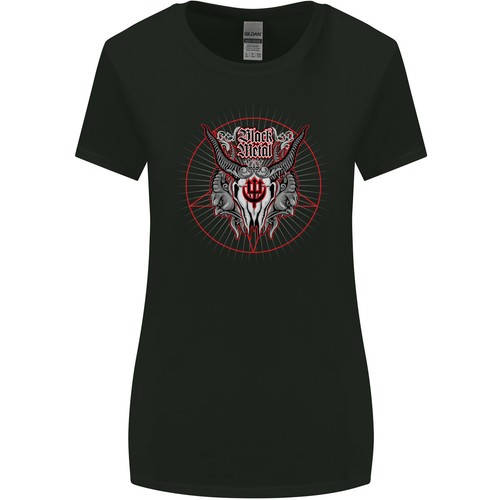 Nero metallo demonic teschio - nero,