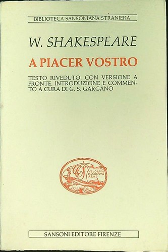 Piacer vostro shakespeare - a,