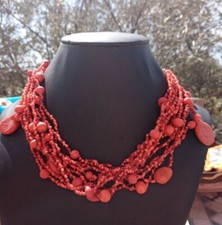 COLLANA PIETRE ROSSE