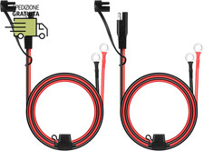 2 Pezzi Connettori Batteria SAE 15V-20V Cavi Di Ricarica per Moto Cavo Prolunga 