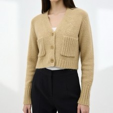 Cardigan Zara Senape S Cropped
