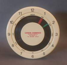 1960 / 70 VINTAGE STUPENDO OROLOGIO PUBBLICITARIO DI DESIGN DA TAVOLO O PARETE