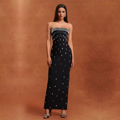Vestito lungo nero elegante - lungo,