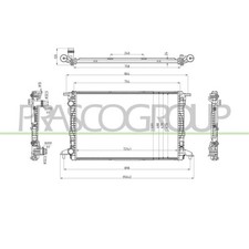 Radiatore Raffreddamento Motore Prasco AD026R005 Aq per Audi