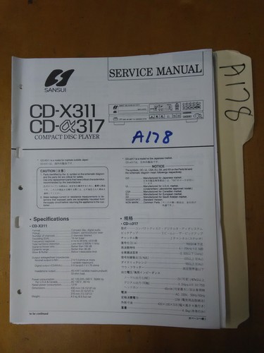 Sansui x311 317 manuale di - 317,