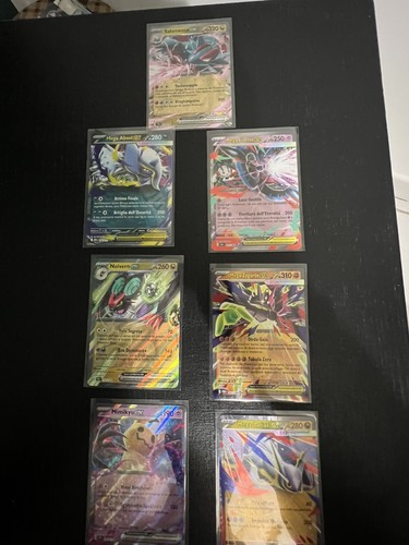 Lotto carte pokémon - 7, ex/mega