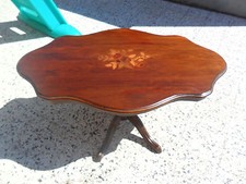 Tavolino da salotto in stile Luigi Filippo intarsiato